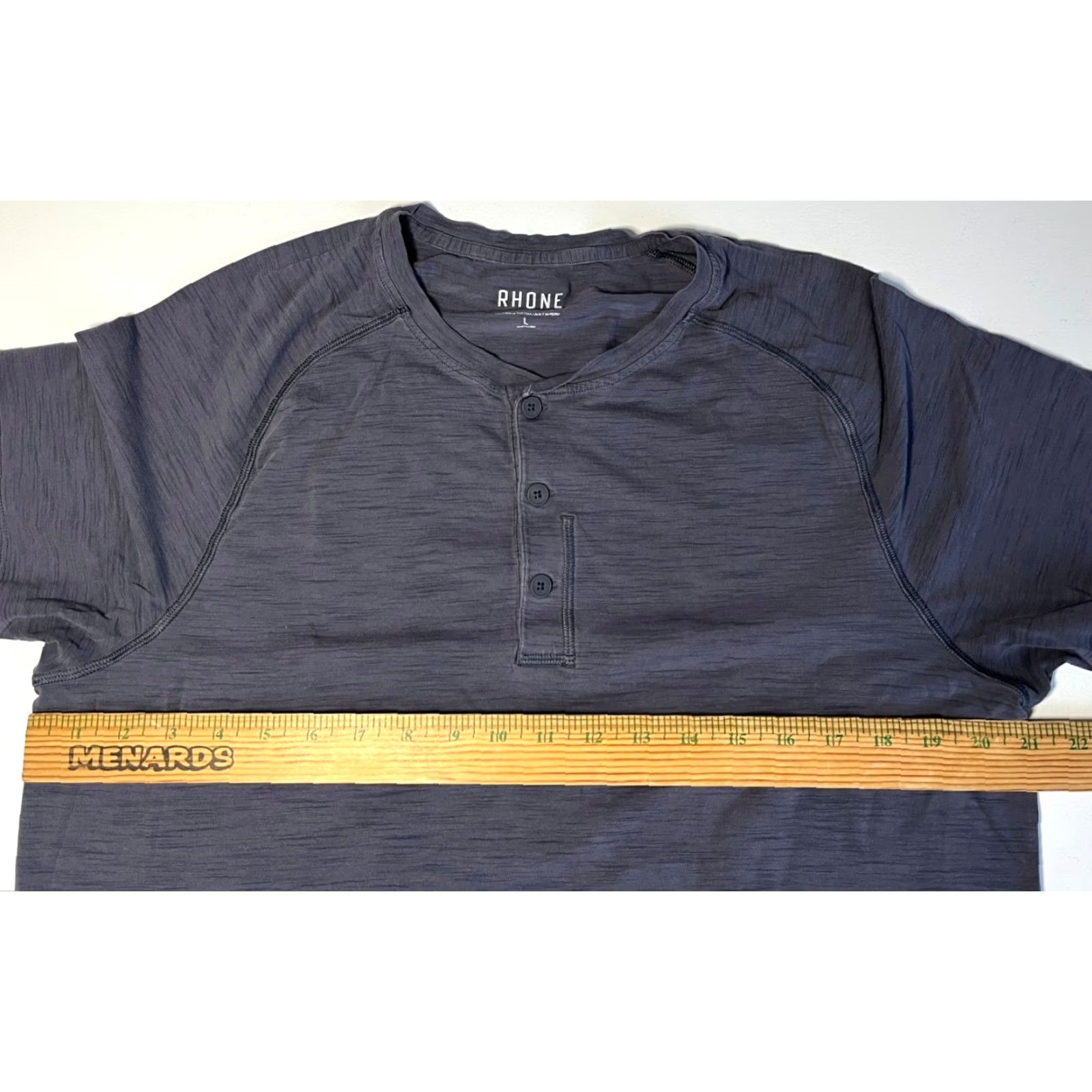 Rhone Rhone Men's T-Shirt Henley Activewear Pima Cotton Sz M L Gray Short Sleeve Crew Neck 94% Pima Cotton 6% Spandex Modern Classics Sports Outdoor Size US L / EU 52-54 / 3 - 7 Thumbnail