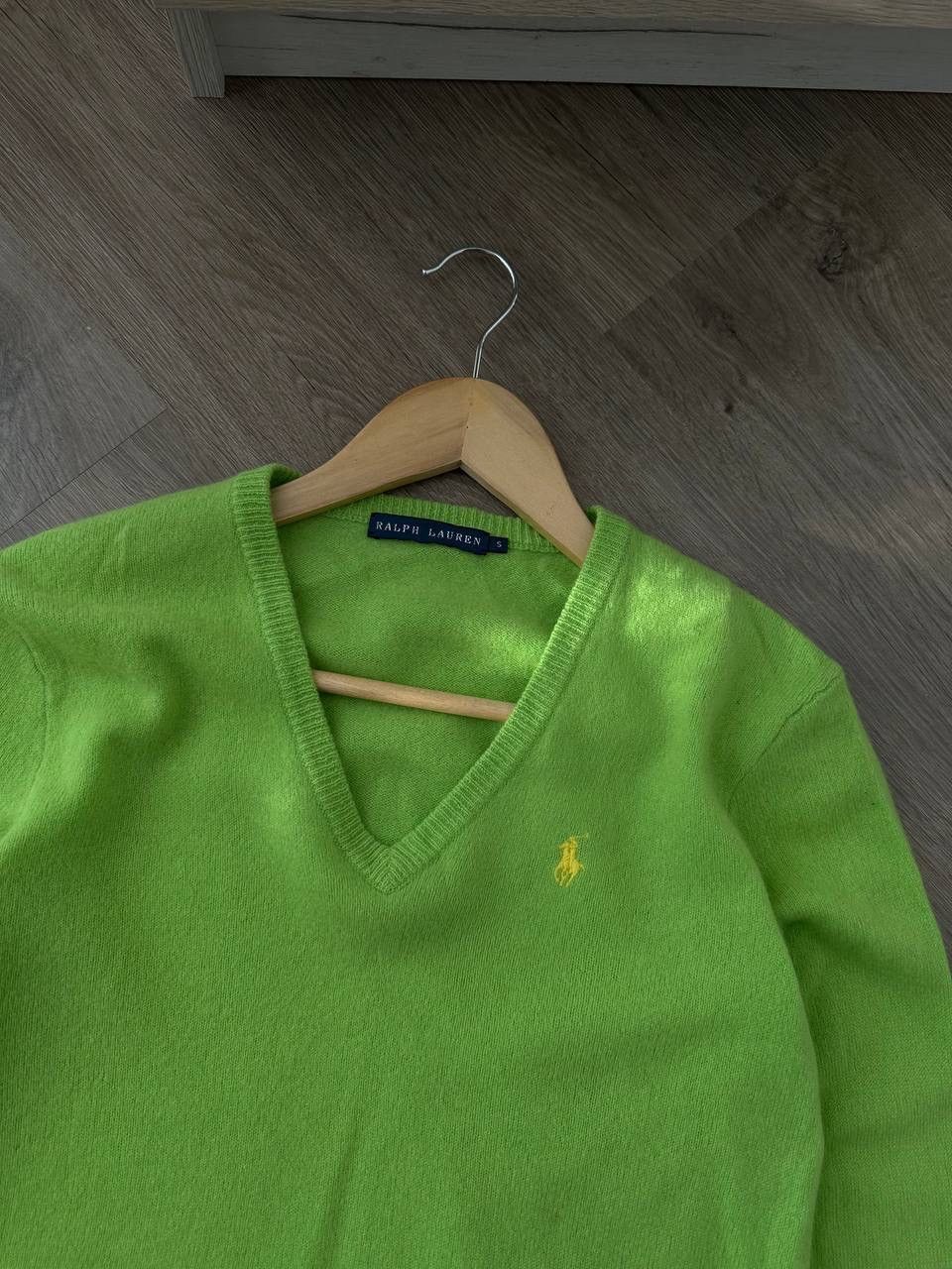 Polo Ralph Lauren × Vintage Vintage Polo Ralph Lauren Cashmere Green Sweater Size S / US 4 / IT 40 - 8 Thumbnail