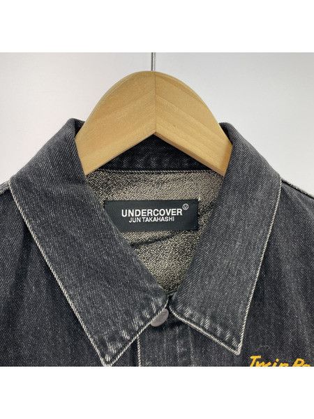 Undercover UNDERCOVER 24AW TWIN PEAKS Black Denim Jacket 4 Size US XL / EU 56 / 4 - 2 Thumbnail
