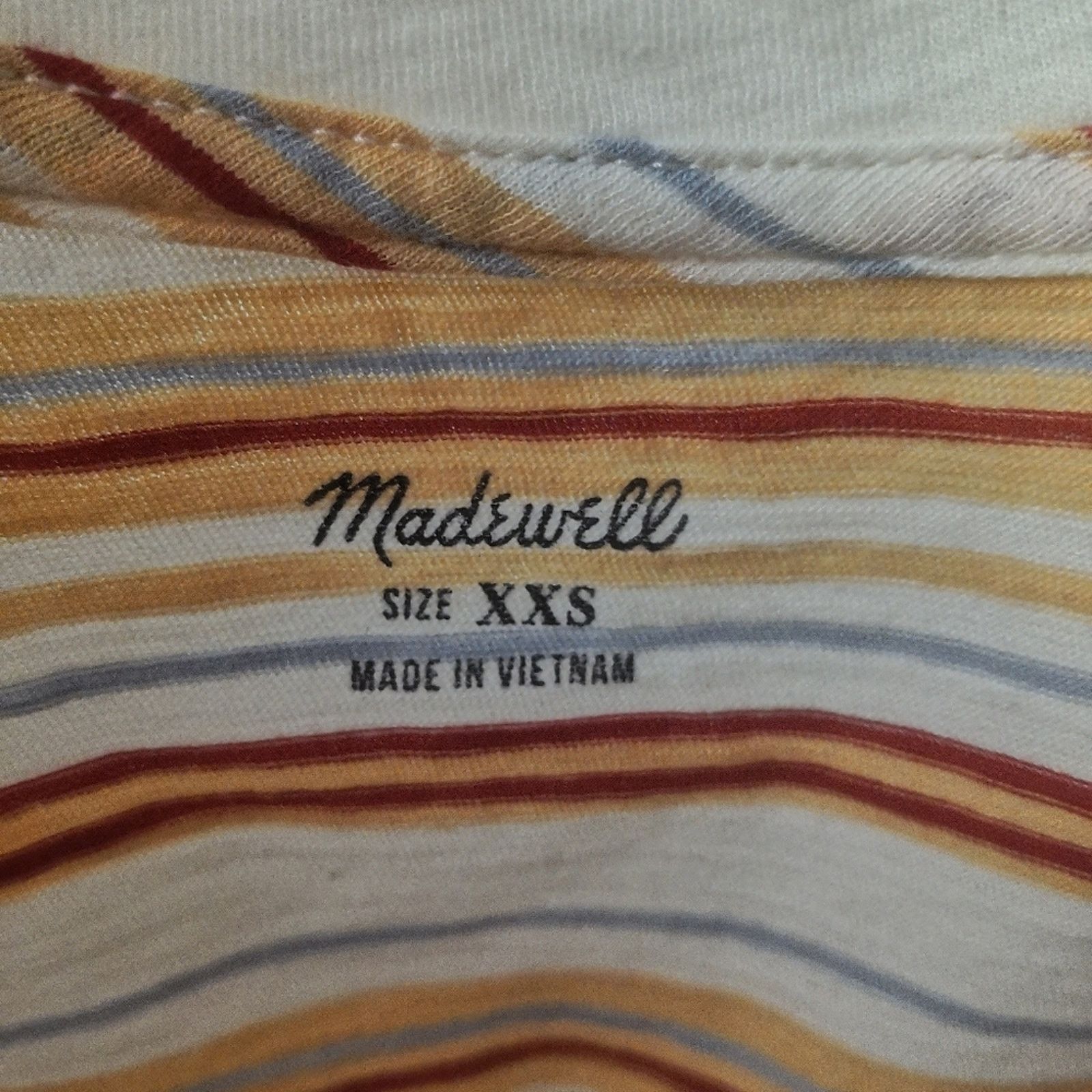 Madewell Madewell Fieldgate V-Neck Striped Picket Tank Top XXS/L NEW Size XXS / US 00 / IT 34 - 7 Thumbnail
