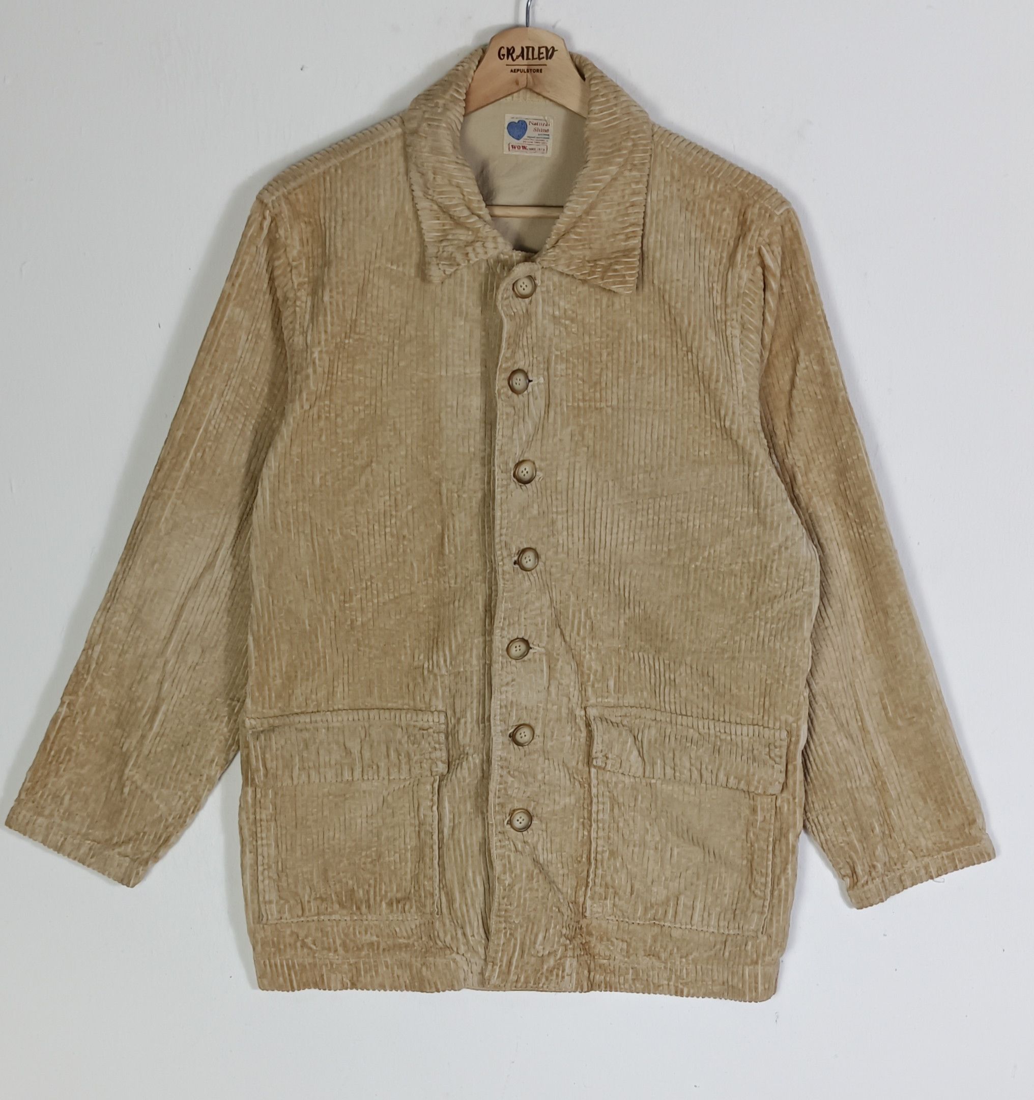 Japanese Brand Vintage🔥 Natural Shine WOW Coduroy Button Up Size US XL / EU 56 / 4 - 1 Thumbnail