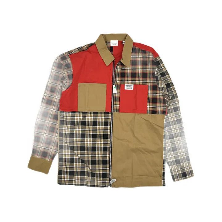 Burberry Burberry Casual Patchwork Long Sleeve Shirt 0079 Size S / US 4 / IT 40 - 1 Thumbnail