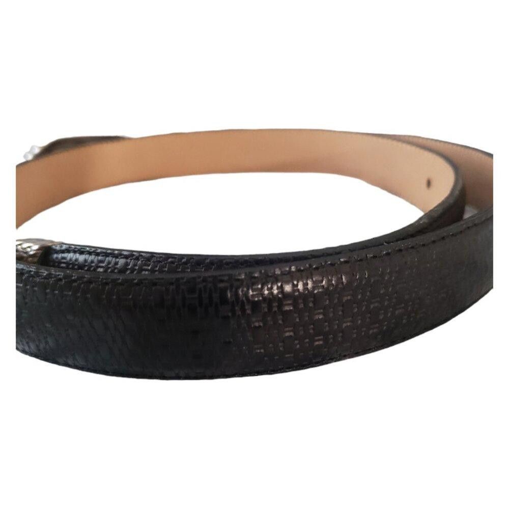 Brighton Brighton Vintage Black & Silver Tone Ladies Leather Belt L Size ONE SIZE - 5 Thumbnail
