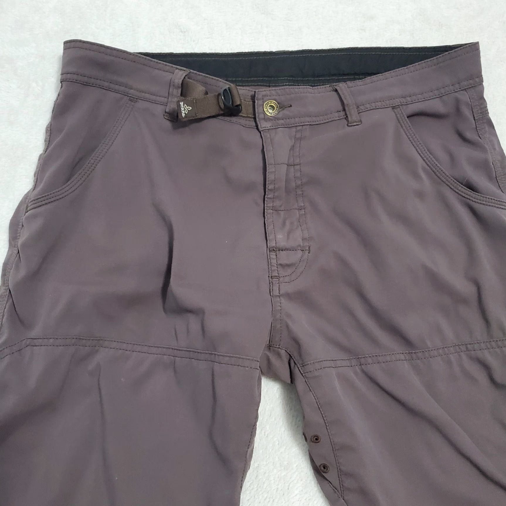 Prana Prana Pants Men LRGx32L Brown Cargo Hiking Lightweight Roll Up Leg Outdoor Size US 33 - 4 Thumbnail