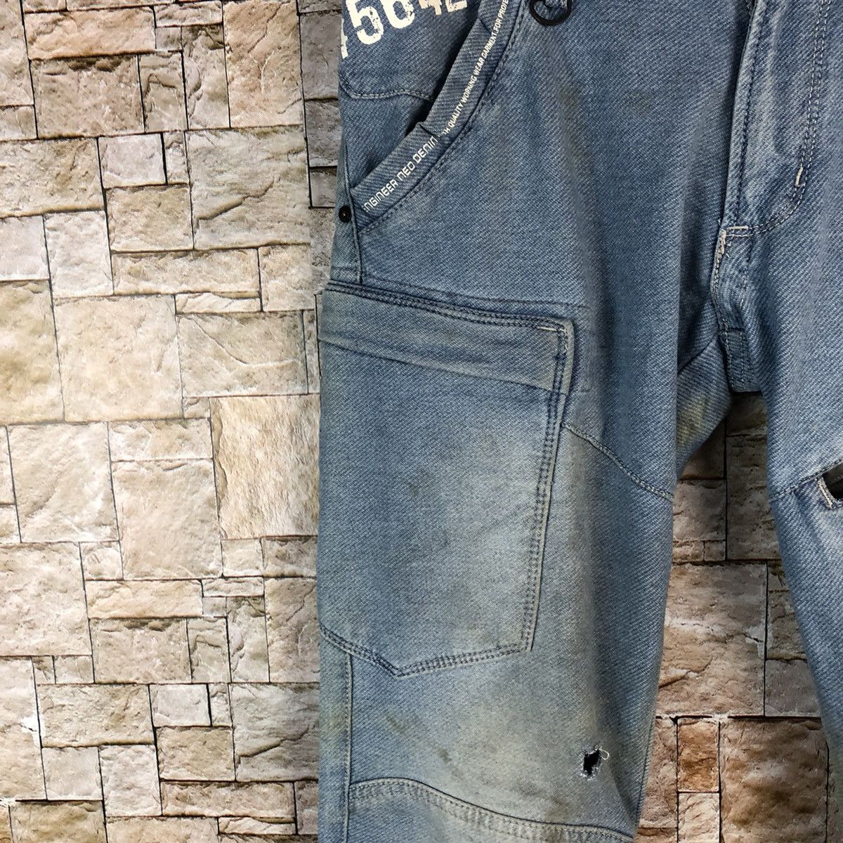 Japanese Brand Iz Frontier Blue Cargo Multipocket Pants #A968 Size US 32 / EU 48 - 10 Thumbnail