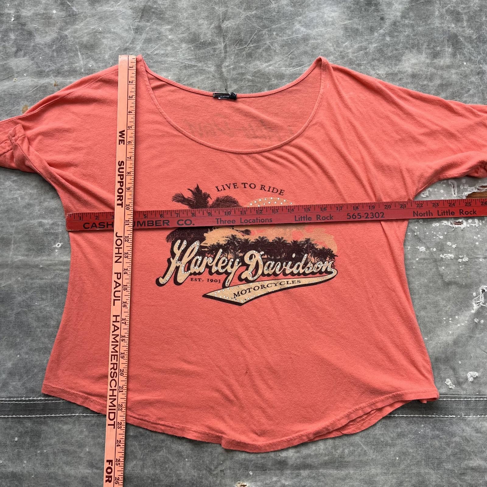 Harley Davidson × Vintage Vintage Y2K Bedazzled Harley Davidson Jamaica Shirt Size M / US 6-8 / IT 42-44 - 4 Thumbnail