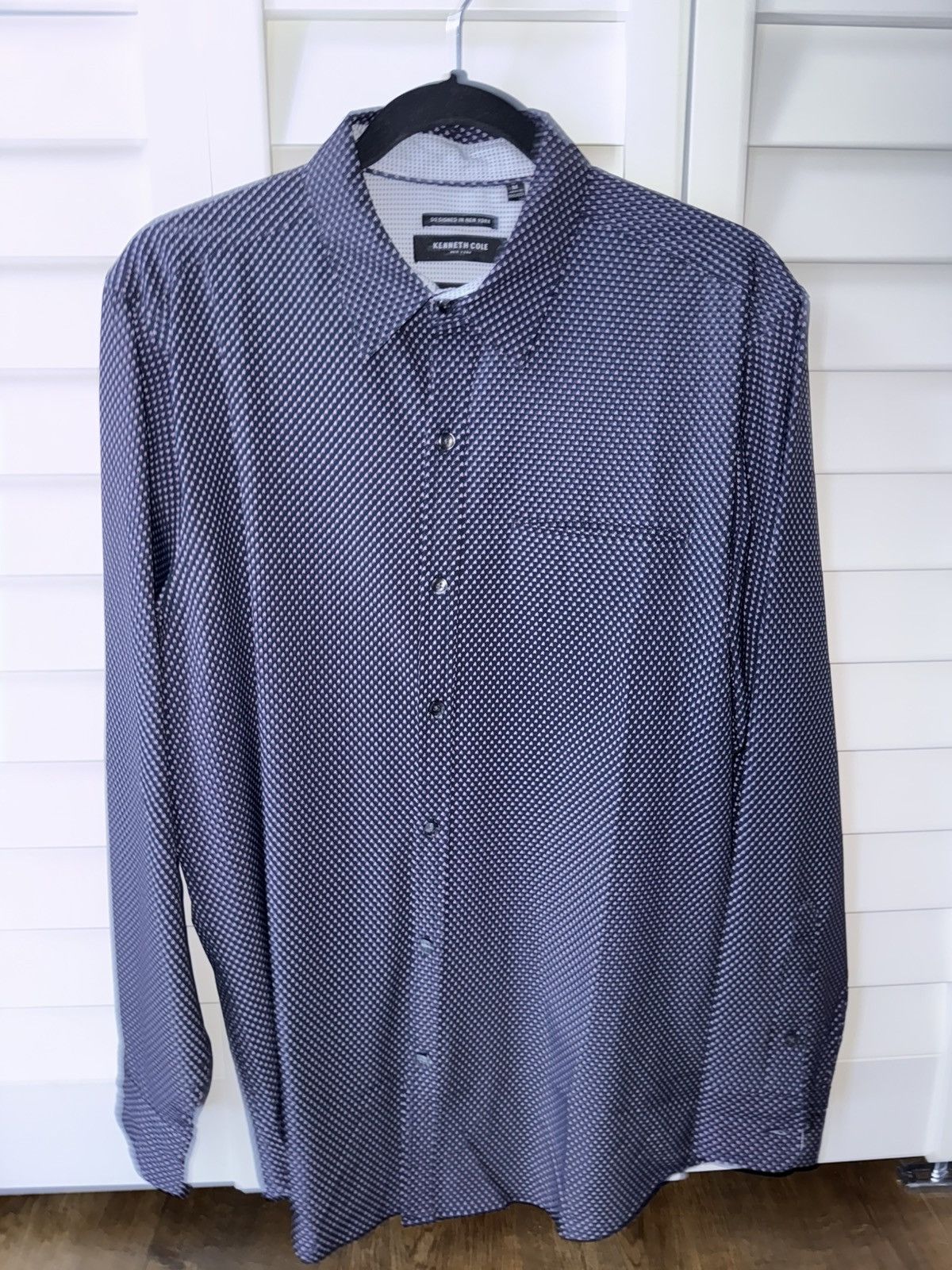 Kenneth Cole Kenneth Cole New York Slim Fit Navy Micro-Pattern Size US M / EU 48-50 / 2 - 5 Thumbnail