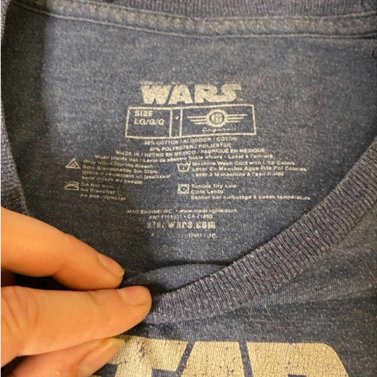 Star Wars Star Wars Vintage Style Graphic Tee Blue Distressed Movie L Size US L / EU 52-54 / 3 - 5 Thumbnail