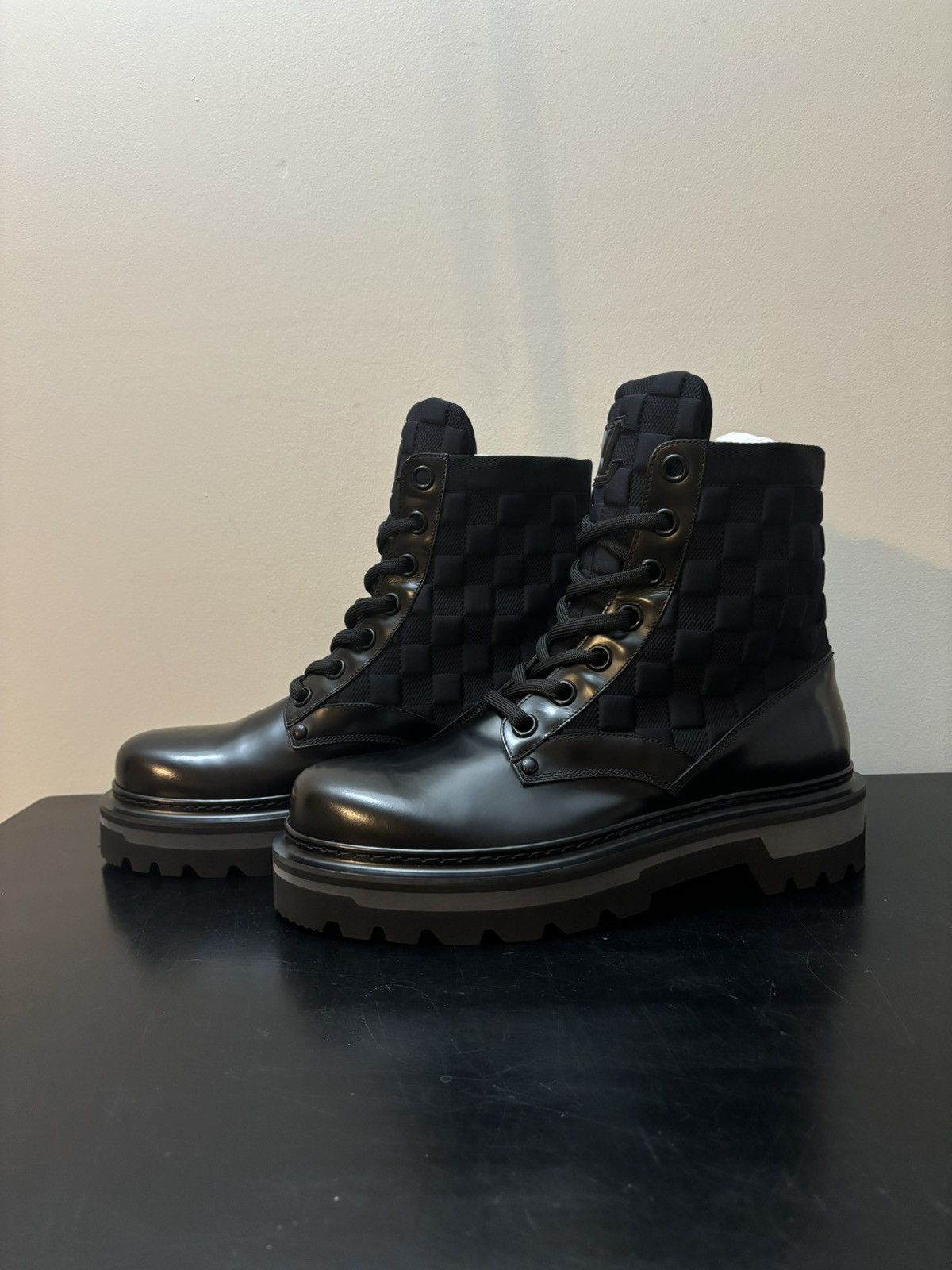 Louis Vuitton Louis Vuitton Damier Leather Landscape Ranger Boots Size US 7 / EU 40 - 1 Thumbnail