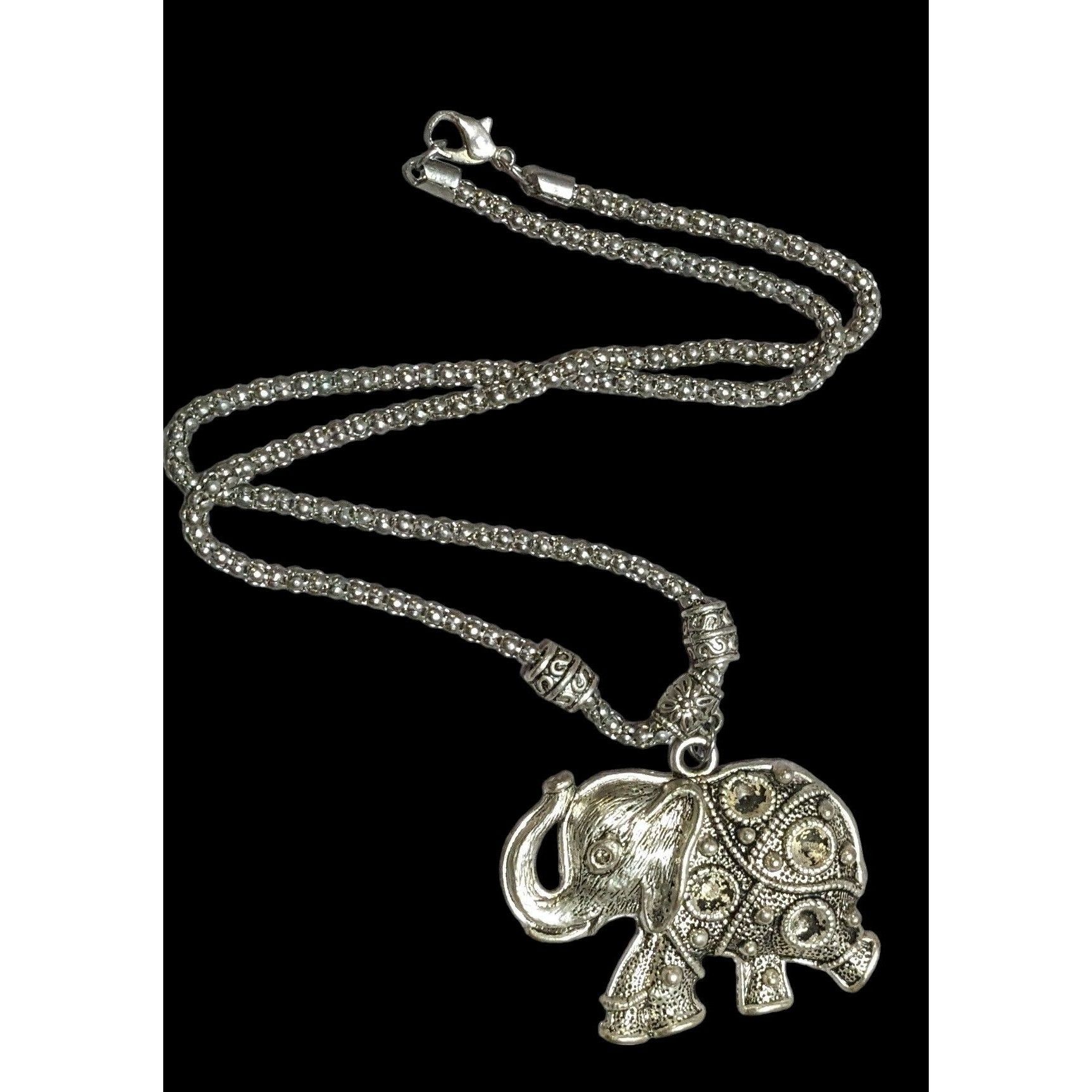 Other Vintage Bohemian Silver Elephant Pendant Necklace Size ONE SIZE - 1 Thumbnail