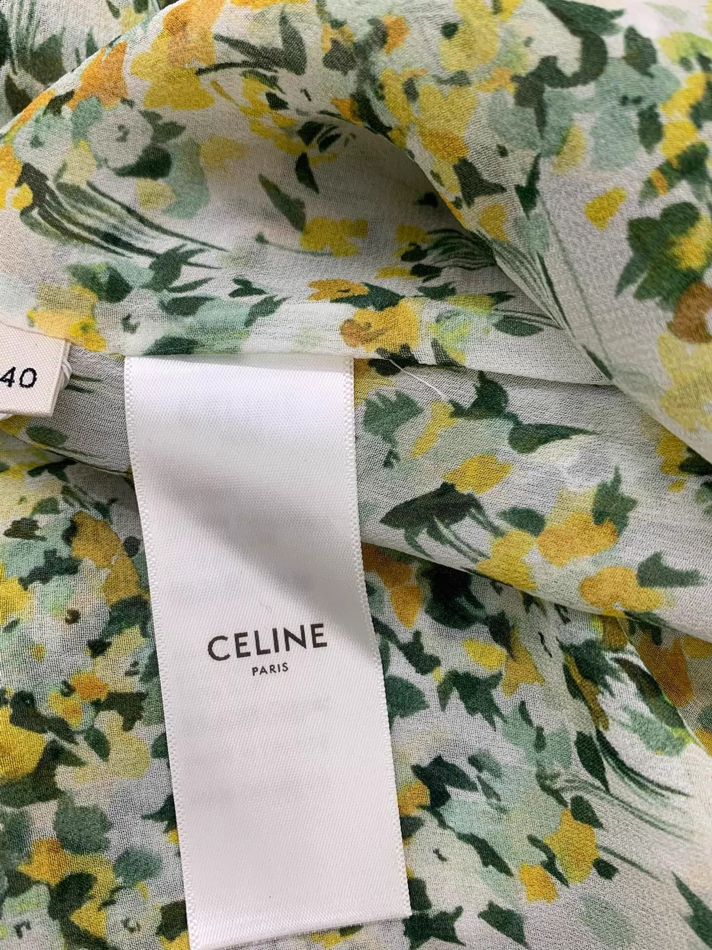 Celine Celine Women's Green Floral Skirt 40 New Size 27" / US 4 / IT 40 - 5 Thumbnail
