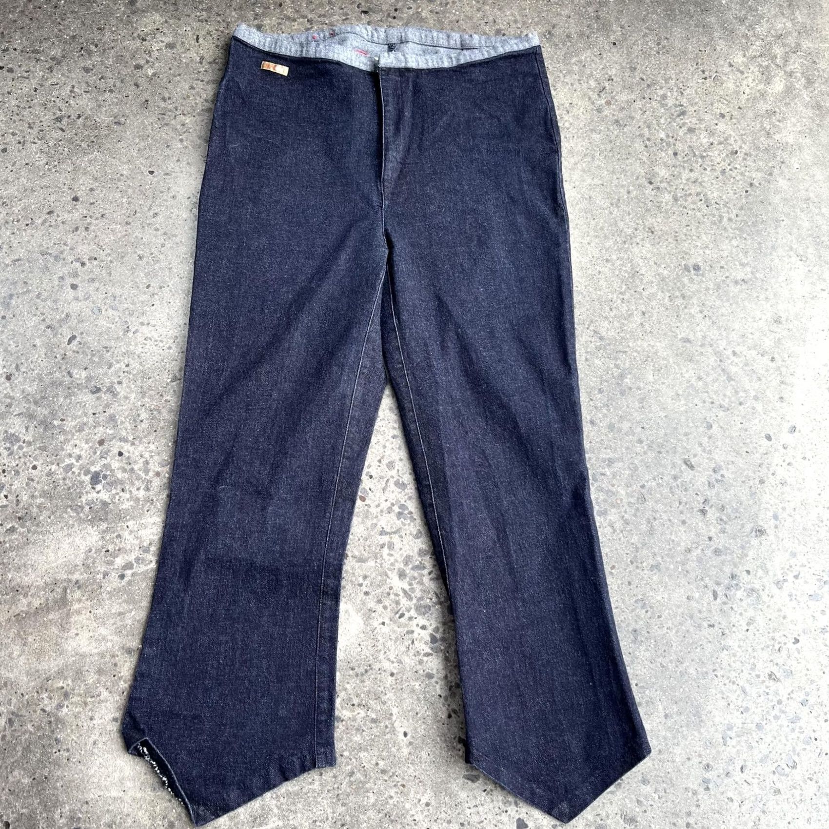 Denime Ecko Red Jeans Womens 11 Dark Wash Blue Denim Low Rise Bootcut Stretch Jeans Size 32" / US 10 / IT 46 - 7 Thumbnail