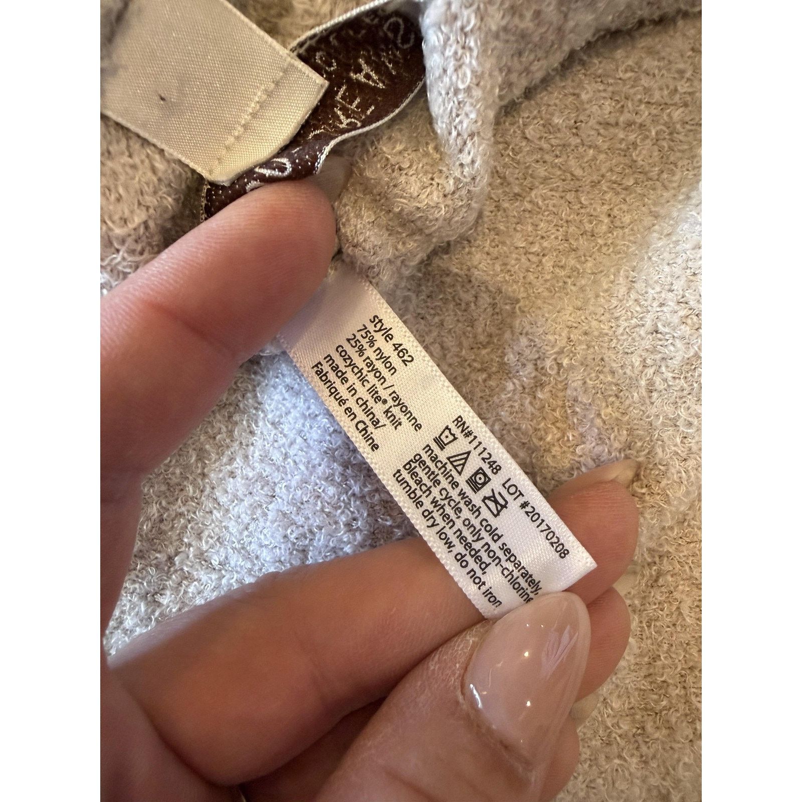 Other Barefoot Dreams Cape Sweater One Size Beige CozyChic Cowl Size ONE SIZE - 3 Thumbnail