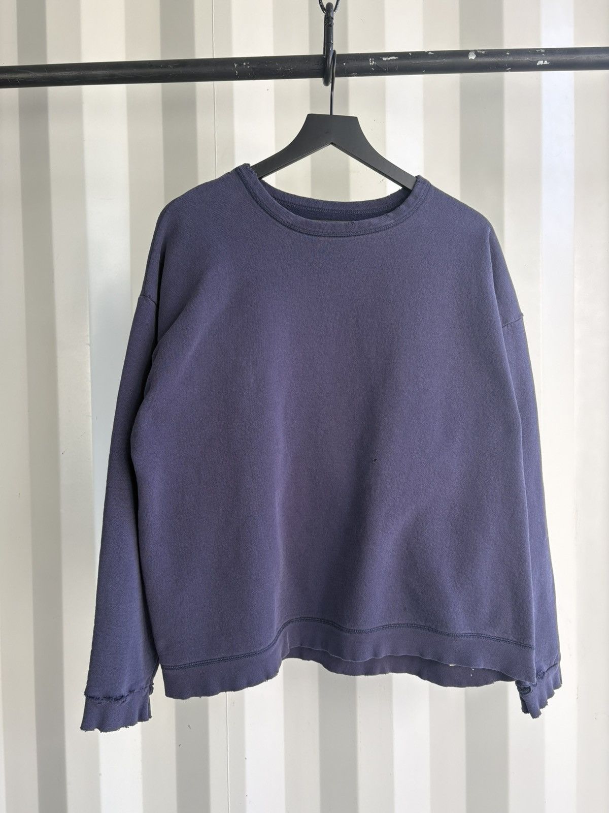 Vintage Thrashed Boxy Distressed Faded Sweater Grunge Band Size US XL / EU 56 / 4 - 2 Thumbnail