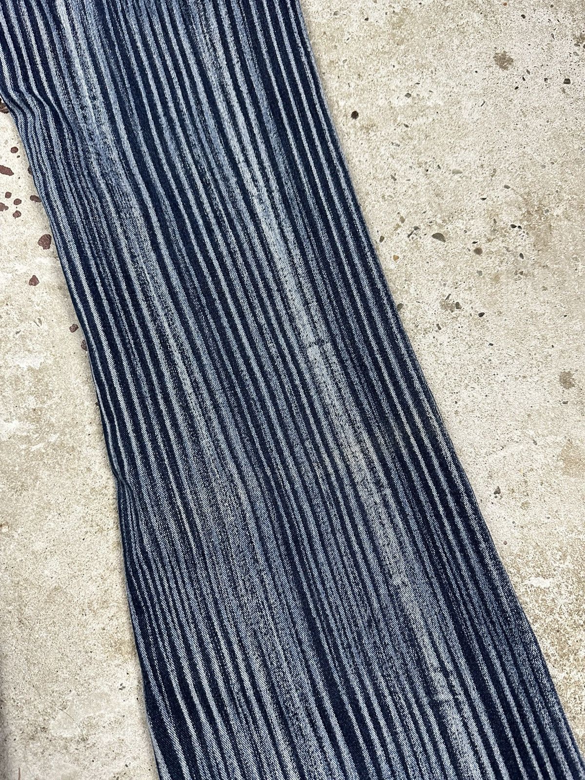 If Six Was Nine × Le Grande Bleu (L.G.B.) × Vintage Vintage Y2K Flare Wide Legs Striped Bootcut Pants Size US 27 - 10 Thumbnail