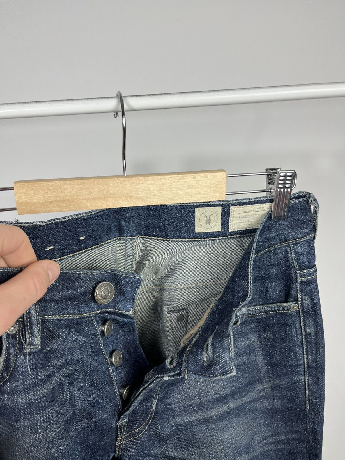 Allsaints AllSaints Slim Fit Blue Stretch Jeans Button Fly S size Size US 30 / EU 46 - 13 Thumbnail