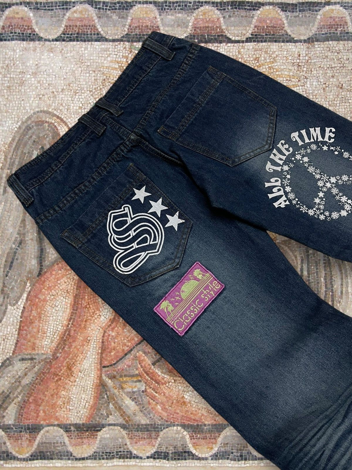 Hysteric Glamour Vintage 90s Japan Designer Sunny Smith Patchwork Fancy Denim Size US 30 / EU 46 - 14 Thumbnail