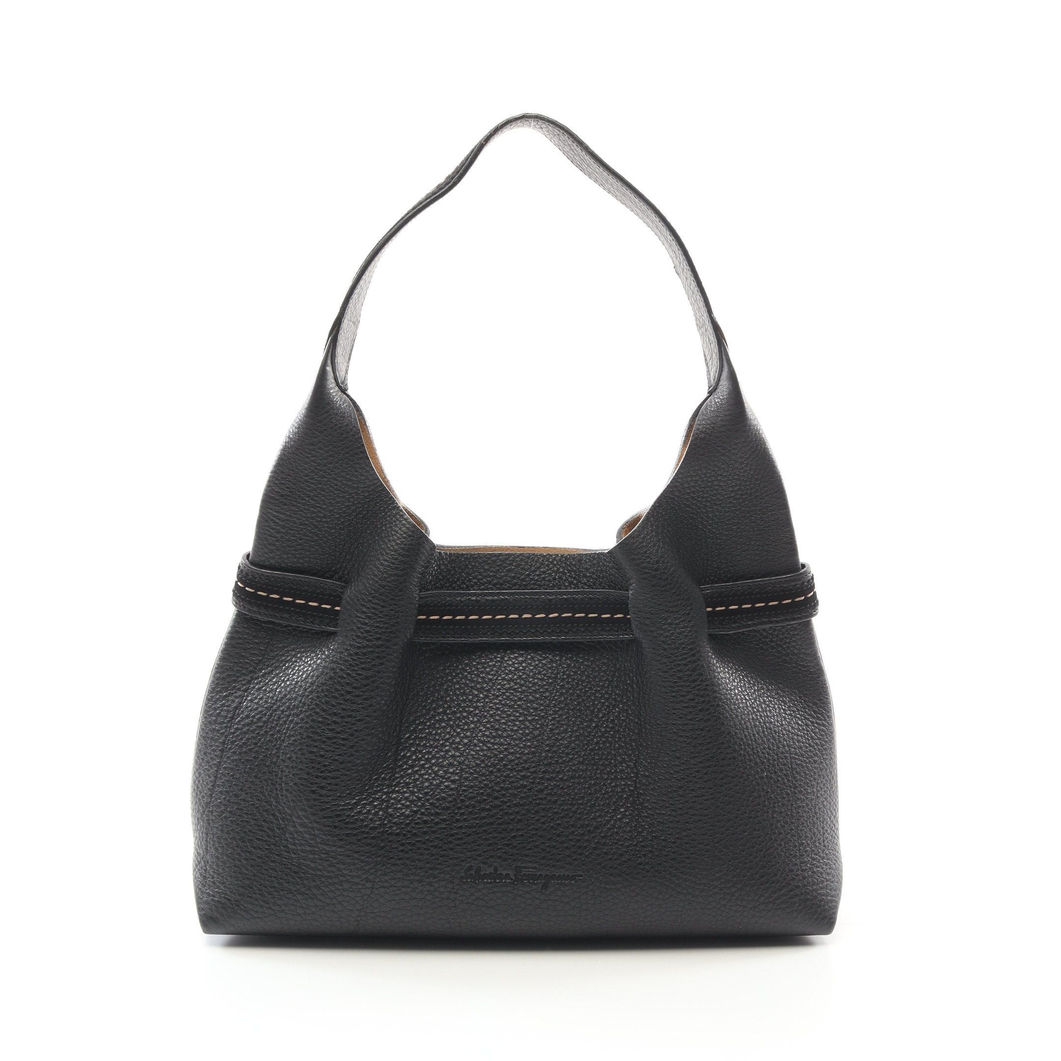 Salvatore Ferragamo Salvatore Ferragamo One Shoulder Bag Leather Black Size ONE SIZE - 1 Thumbnail