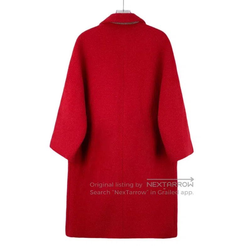 Brunello Cucinelli Brunello Cucinelli Red collar long sleeve coat Size XS / US 0-2 / IT 36-38 - 2 Thumbnail