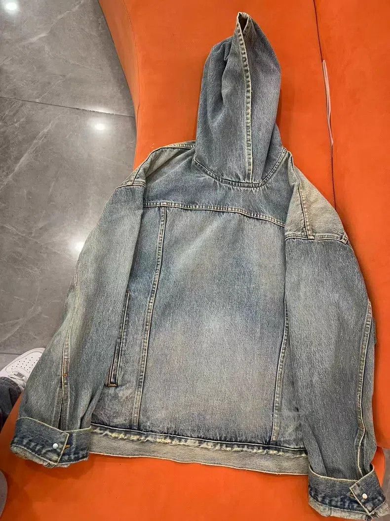 Balenciaga Balenciaga Denim Hooded Jacket Size US S / EU 44-46 / 1 - 1 Thumbnail