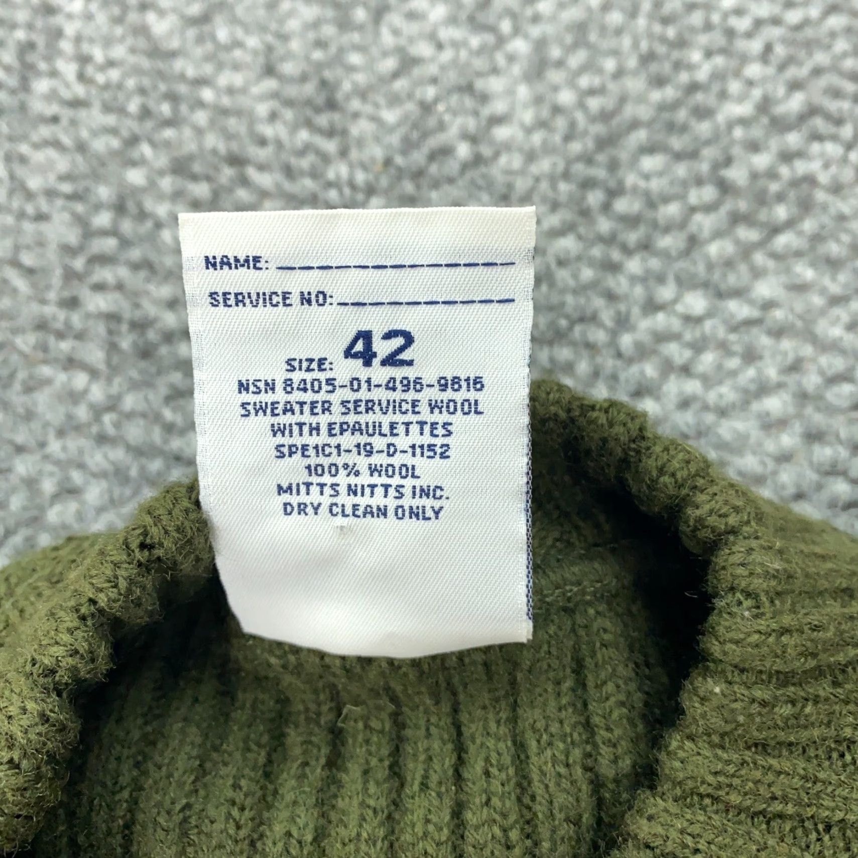 Commando Defense Logistics Agency Sweater Mens 42 Green Wool Ribbed Mock Neck Pullover Clothing Knit Size US M / EU 48-50 / 2 - 7 Thumbnail