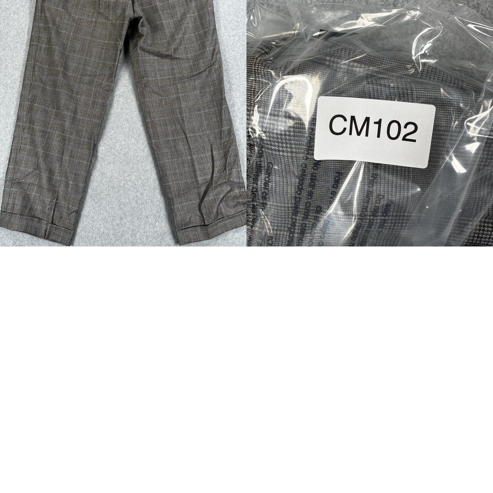 Vintage Oxford Clothes Mens Dress Pants 36x30 Gray Plaid Wool Pleated Cuffed Trousers Size US 36 / EU 52 - 8 Thumbnail