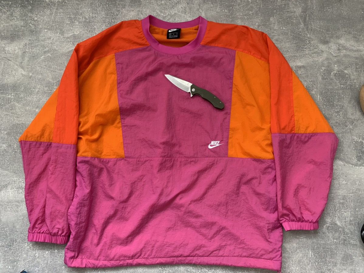 Nike × Vintage Vintage Nike Nylon Drill Sweatshirt Size US XL / EU 56 / 4 - 4 Thumbnail