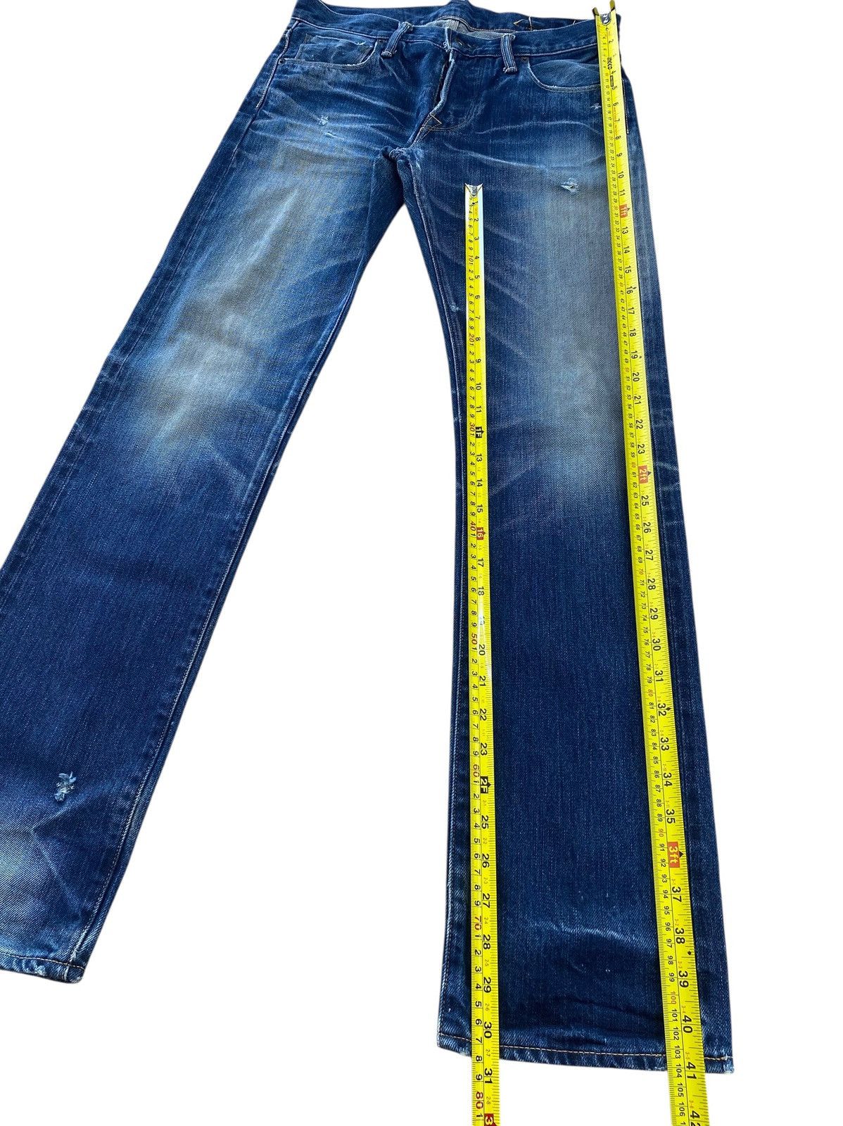 Japanese Brand Japanese Brand X Selvedge Whiskered Straight Leg Style Jeans Size US 30 / EU 46 - 8 Thumbnail