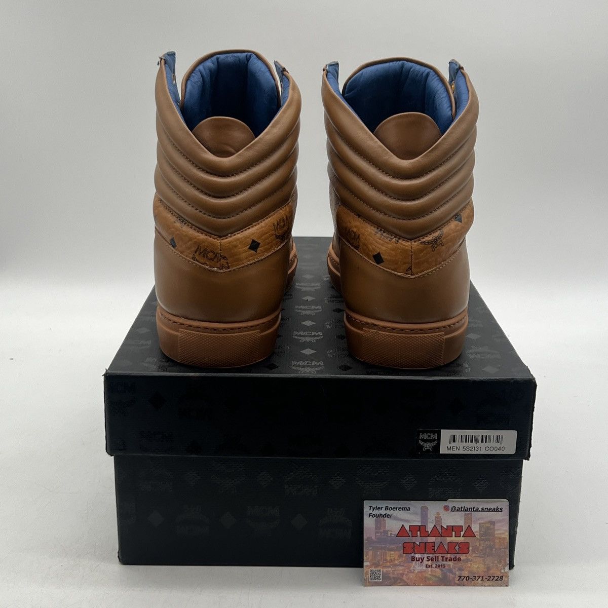 MCM MCM Visetos High Top Sneakers in Honey Size US 7 / EU 40 - 3 Thumbnail