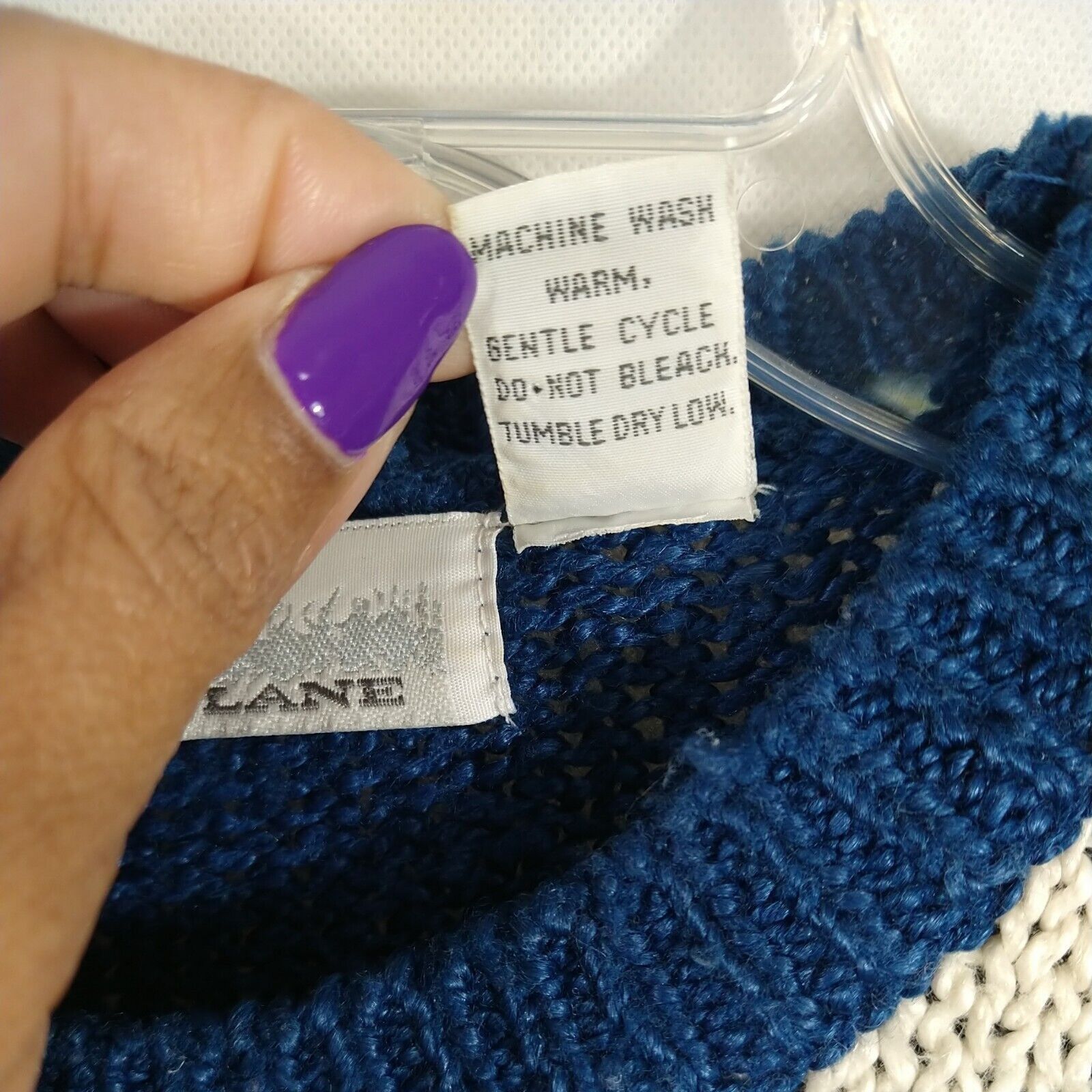 Vintage Vtg Bramble Lane Sweater Beaded Women Size L Blue Geometric Size L / US 10 / IT 46 - 6 Thumbnail