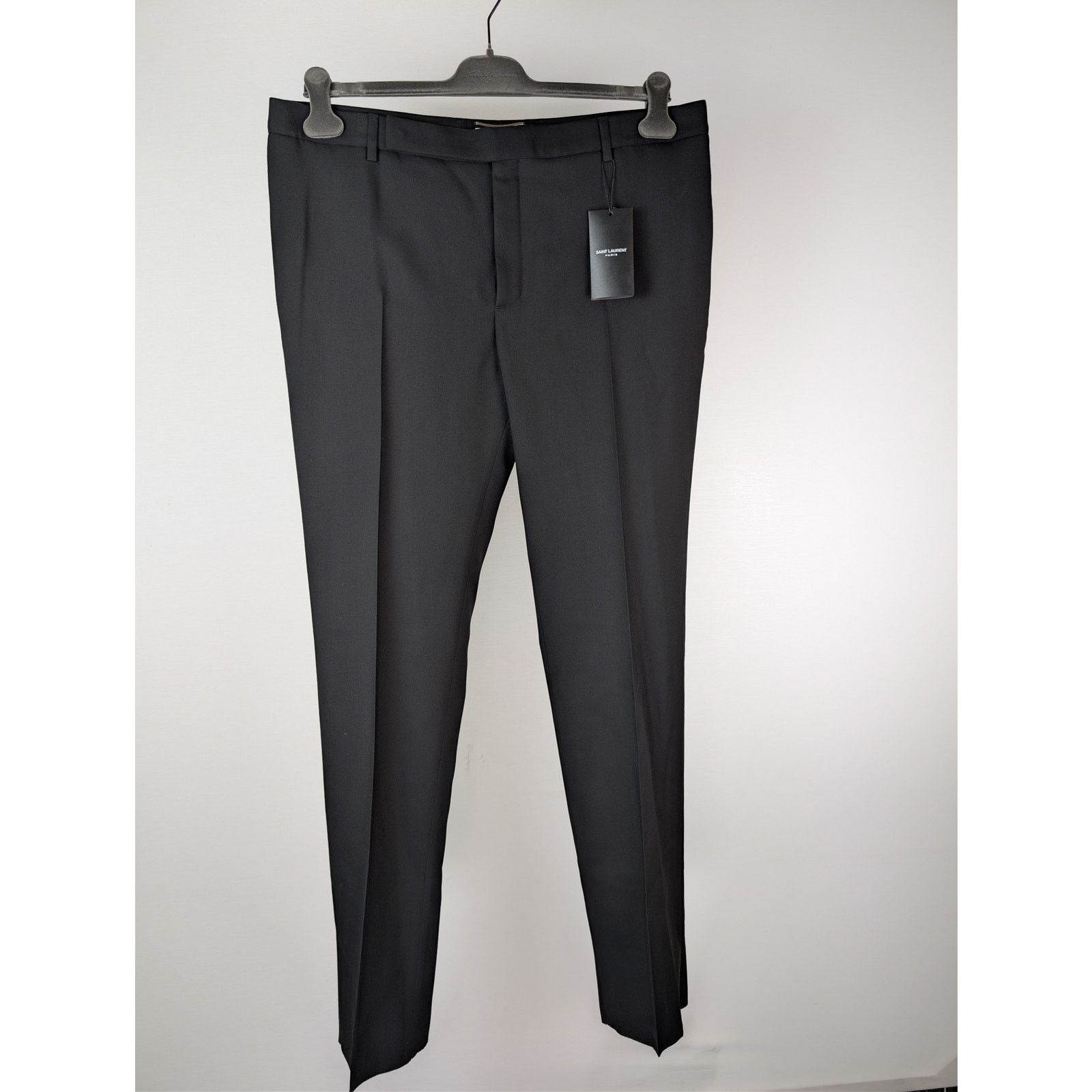 Saint Laurent Paris o1rshd1 Gabardine Fine De Laine Pantalon Casual Pants Noir Size US 38 / EU 54 - 9 Thumbnail
