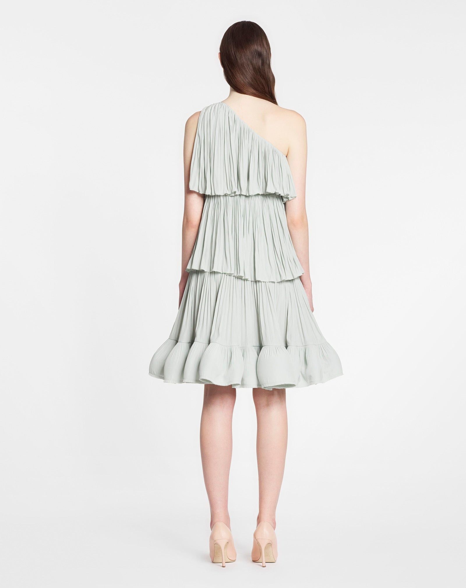 Lanvin o1y0326 Mini Dress in Sage Green Size M / US 6-8 / IT 42-44 - 4 Thumbnail