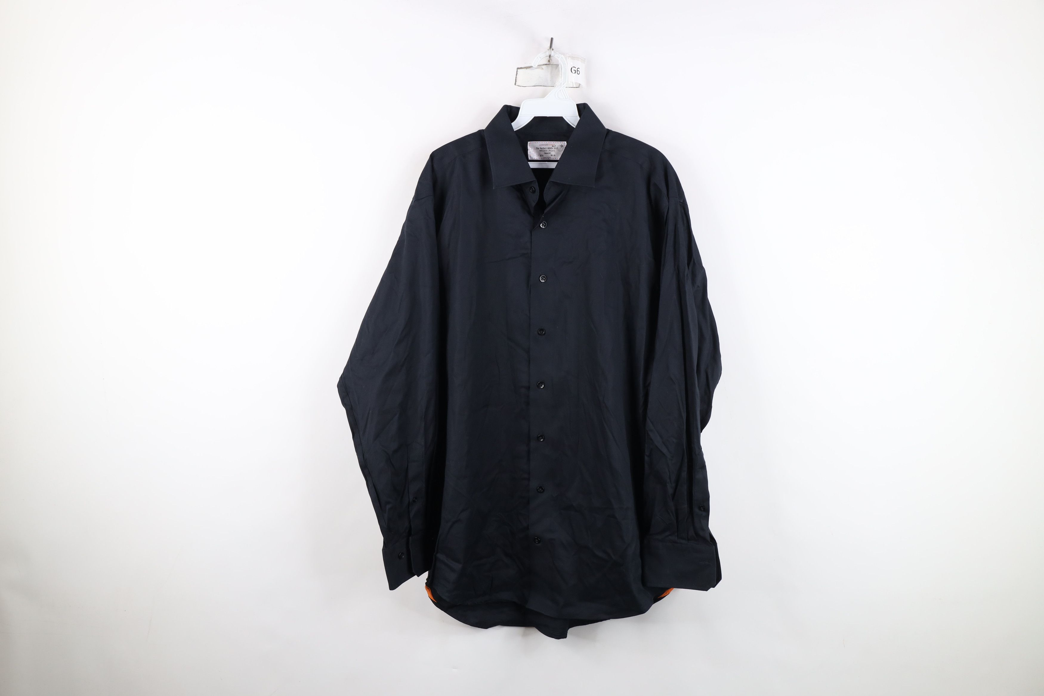 Vintage Lorenzo Uomo Trim Fit The Perfect Black Shirt Collared Shirt Size US M / EU 48-50 / 2 - 1 Thumbnail
