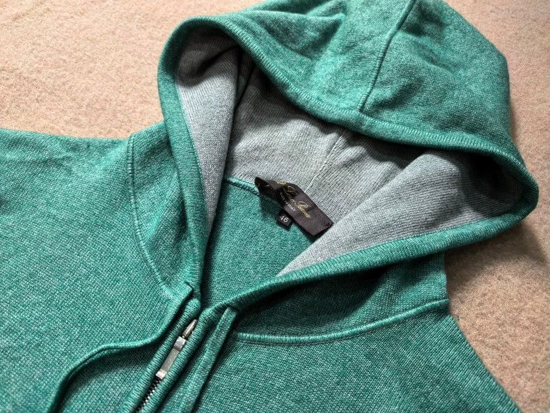 Loro Piana LORO PIANA Velvet color-blocked hoodie Size US S / EU 44-46 / 1 - 3 Thumbnail