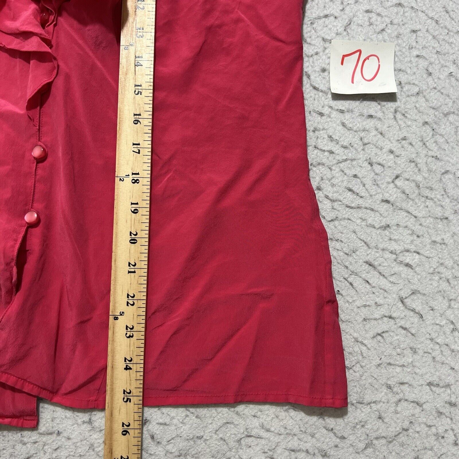Pendleton Pendleton Silk Short Sleeve Hot Pink Ruffle Button Up Top Size XL / US 12-14 / IT 48-50 - 10 Thumbnail