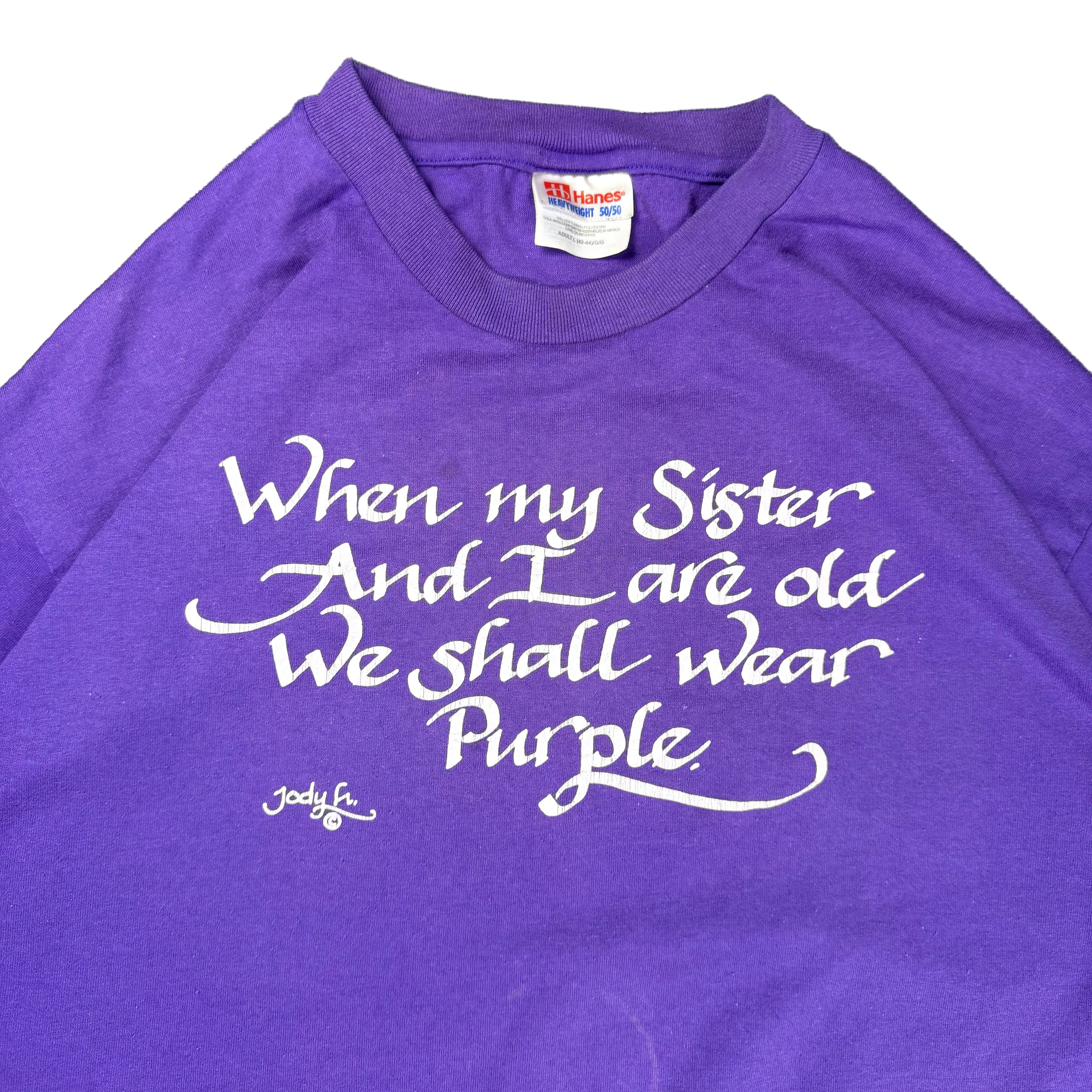 Vintage Vintage Hanes Heavyweight We Shall Wear Purple Jody H Tee XL Size US XL / EU 56 / 4 - 6 Thumbnail