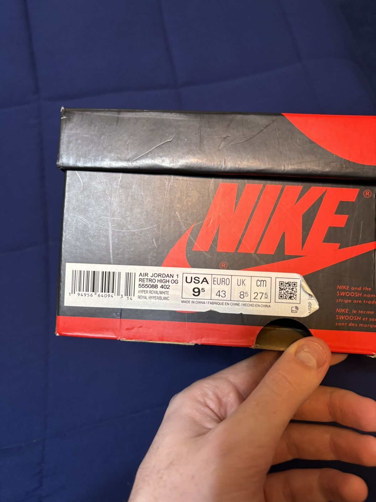 Jordan Brand Jordan 1 Retro High OG Royal Toe 2020 Size 11 Size US 11 / EU 44 - 9 Thumbnail