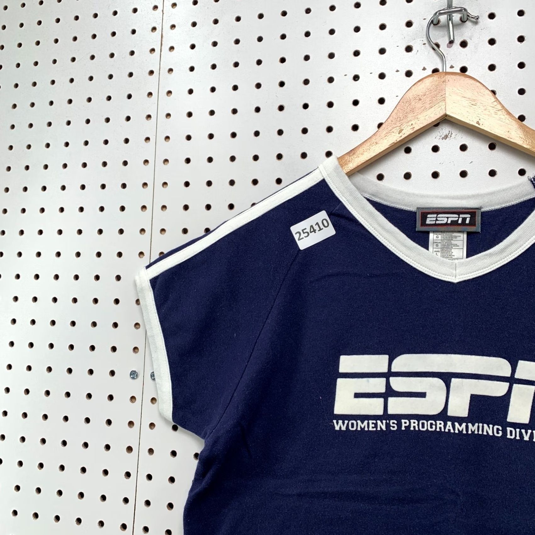 Spell VINTAGE ESPN Shirt Womens L Blue Whit Spell Out Ladies Top 5x22 Size L / US 10 / IT 46 - 7 Thumbnail