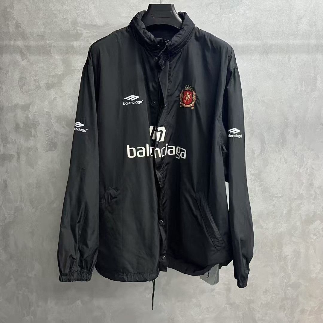 Balenciaga Balenciaga Black Varsity Football Jacket Size US XS / EU 42 / 0 - 1 Thumbnail