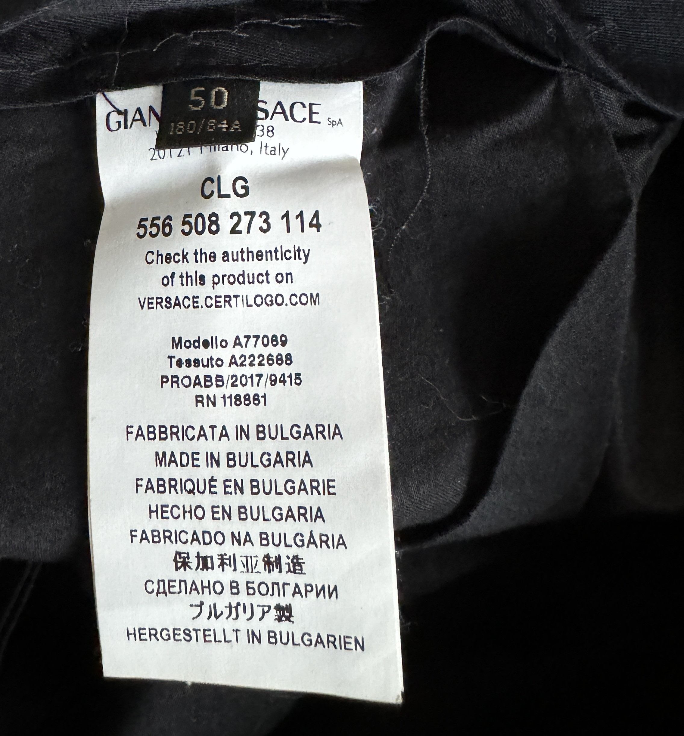 Versace Men's Versace Classic Pants Chino Black Trousers Size 50 Size US 34 / EU 50 - 8 Thumbnail