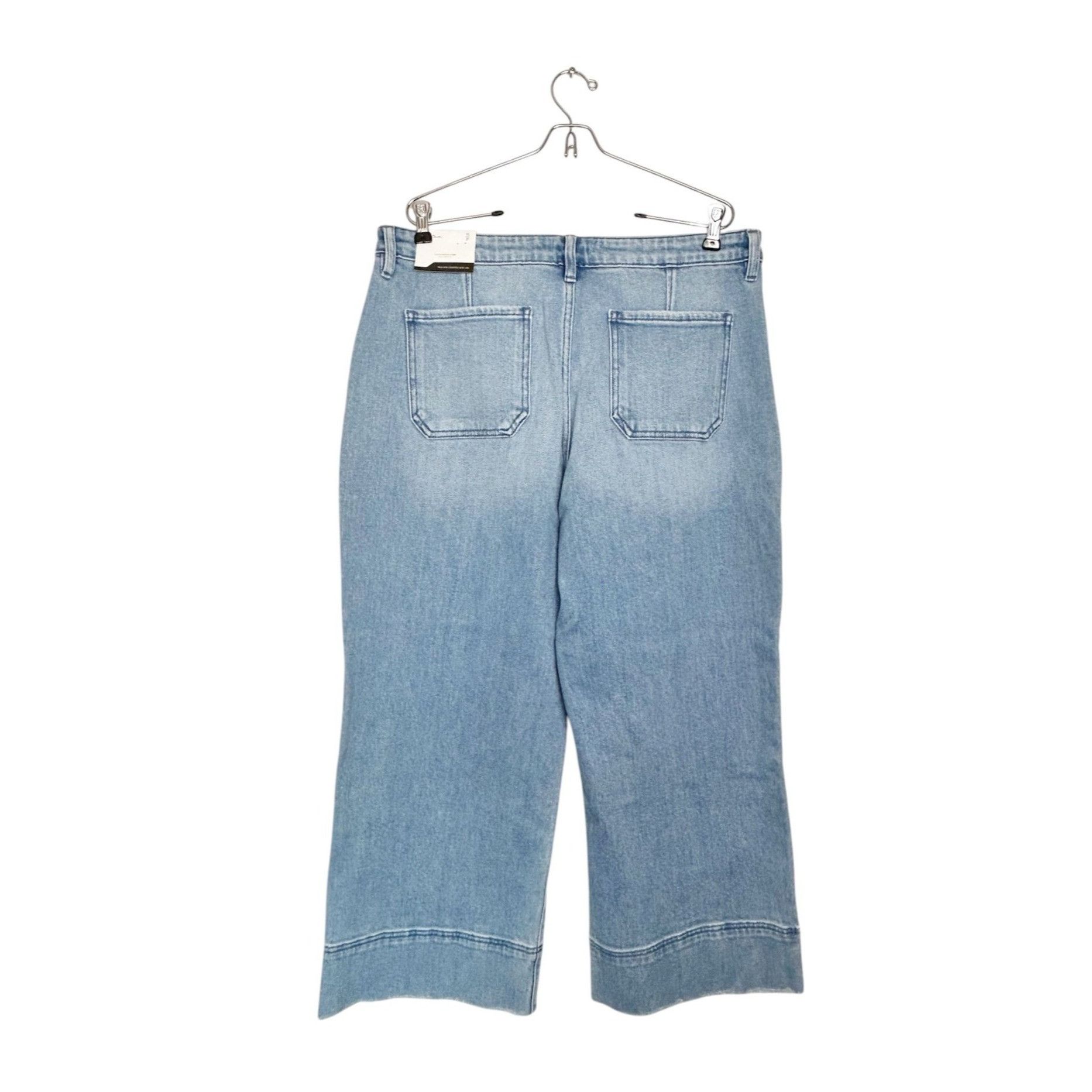 Kancan USA KanCan High Rise Cropped Wide Leg Jeans in Medium Blue Size 31" - 3 Thumbnail