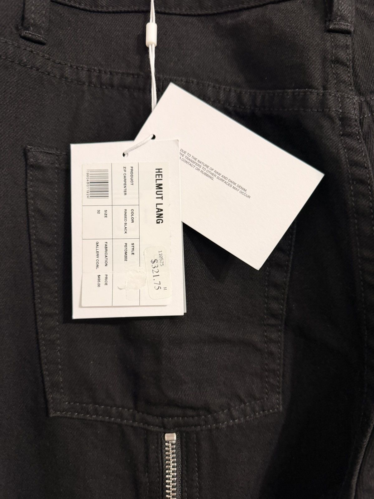 Helmut Lang Helmut Lang Black Zip Carpenter Jeans Size US 32 / EU 48 - 7 Thumbnail