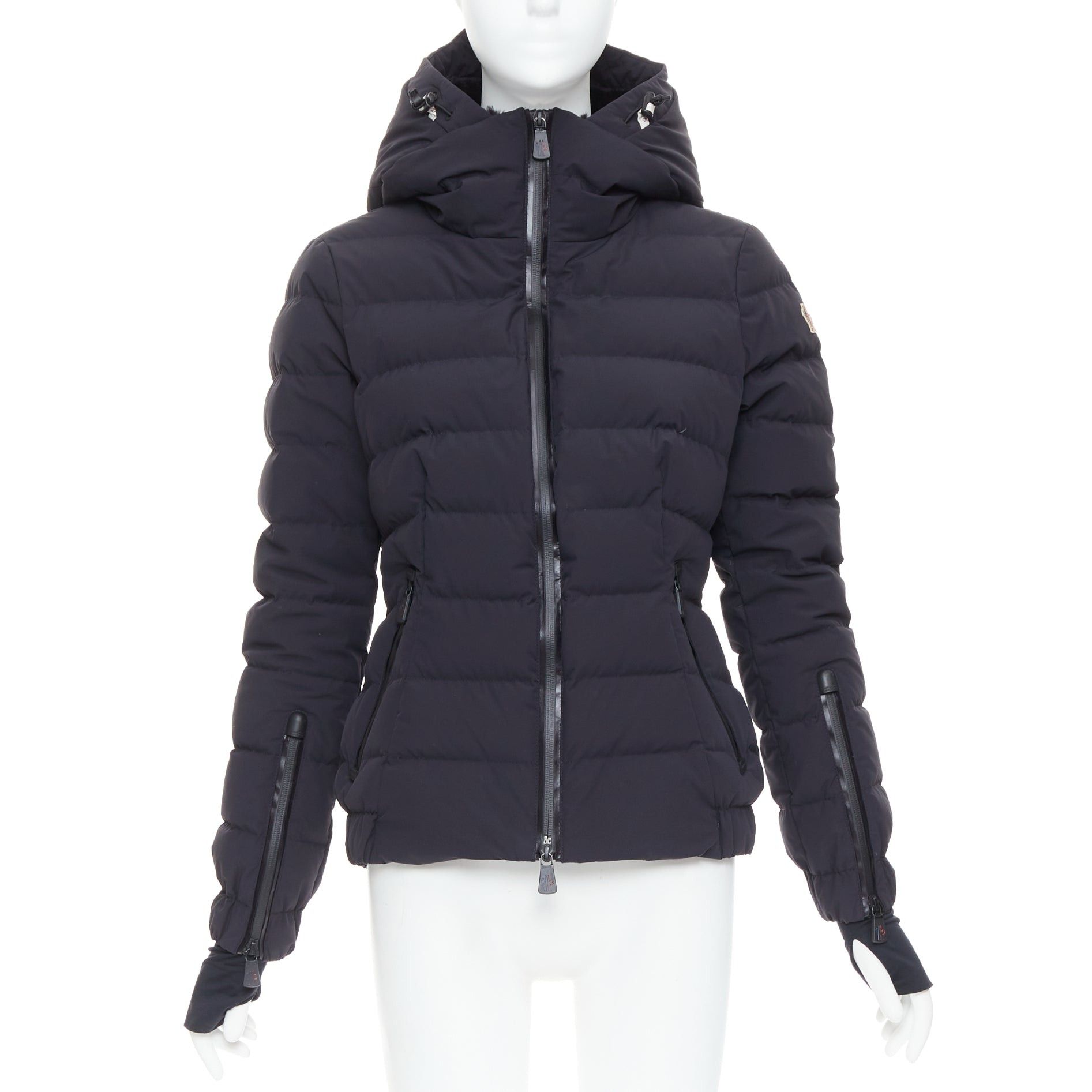 Moncler MONCLER Grenoble Chena Giubbotto black fitted puffer jacket Sz2 M Size M / US 6-8 / IT 42-44 - 1 Thumbnail