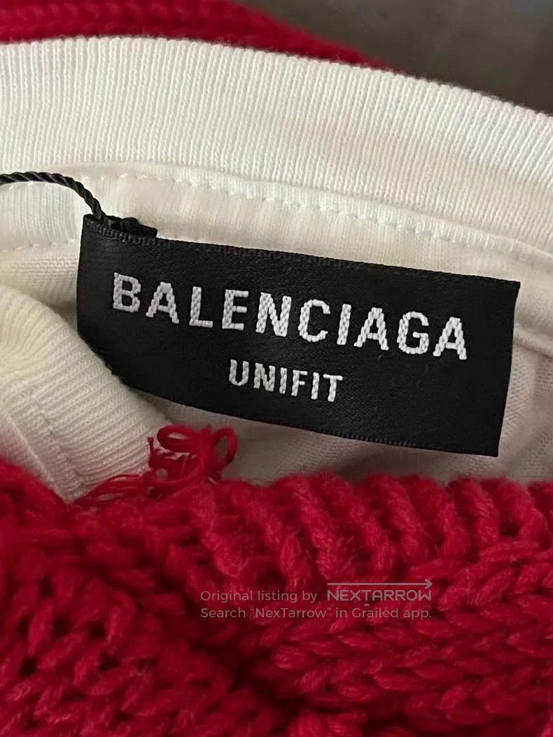 Balenciaga Balenciaga Red Coca-Cola distressed sweater Size US S / EU 44-46 / 1 - 3 Thumbnail