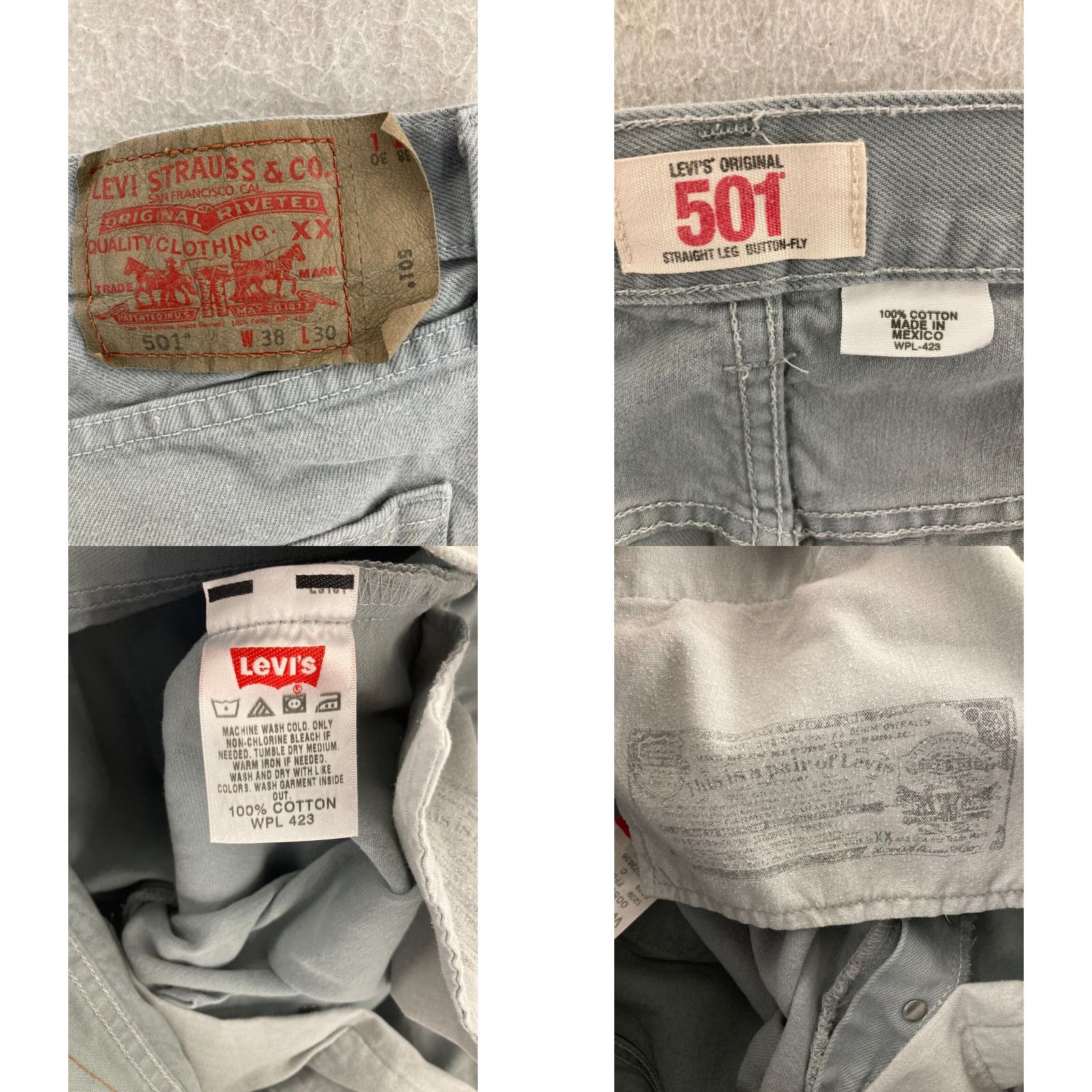 Levi's Levi's 501 Jeans Mens 38x30 Blue Denim Original Fit Button Fly 5-Pocket Y2K Size US 38 / EU 54 - 8 Thumbnail