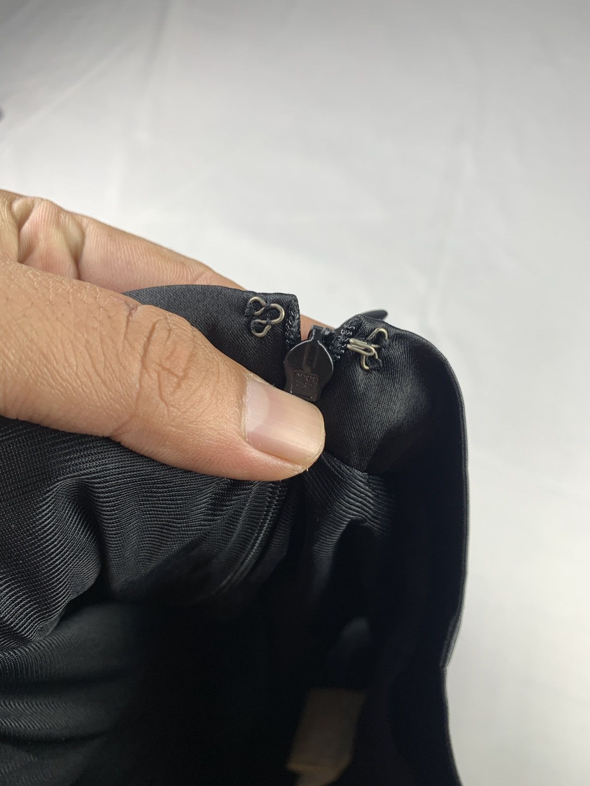 Japanese Brand 2000s Be Art Korea Shiny Black Fitted Lace up Blouse Top Size S / US 4 / IT 40 - 6 Thumbnail