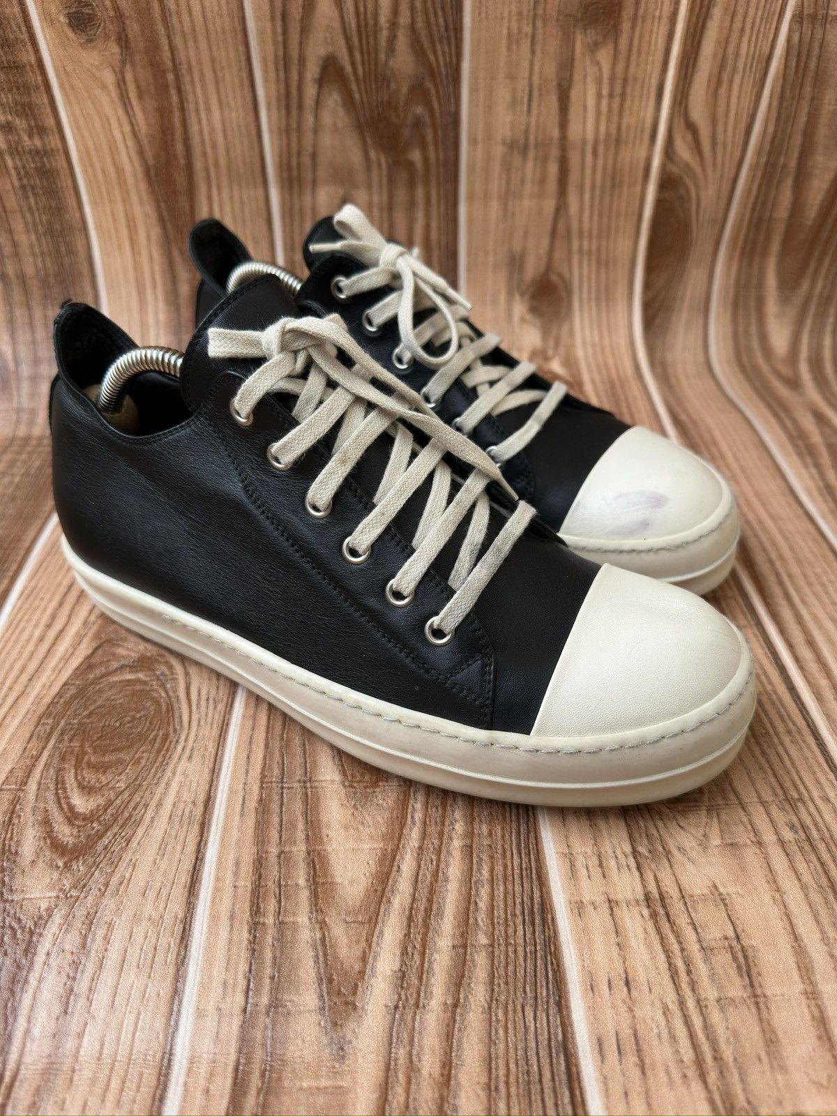 Rick Owens S/S 17 Black Milk Mainline Ramones Sneaks Size US 7 / EU 40 - 5 Thumbnail