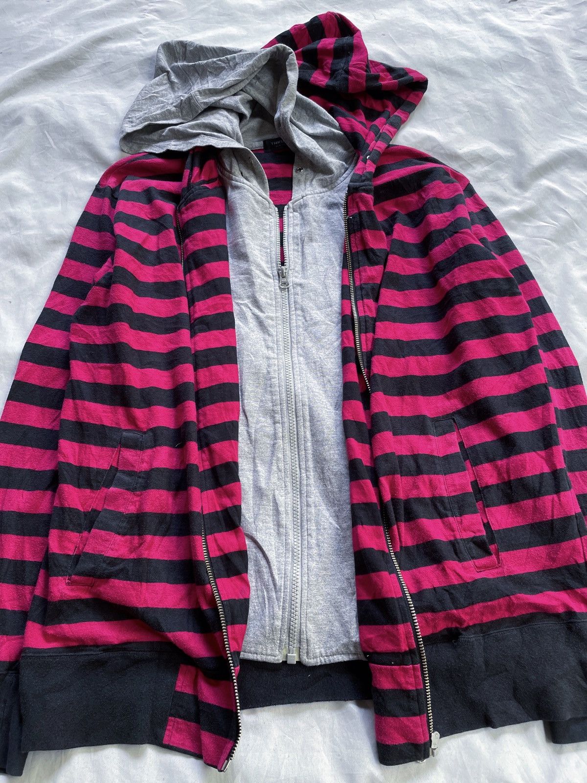 THRUXTON DOUBLE LAYER ZIP HOODIE ifsixwasnine L.G.B style