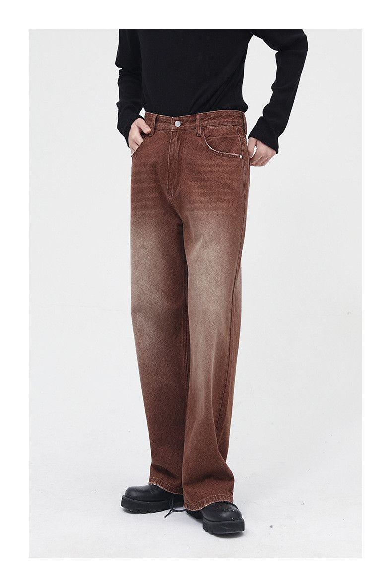 Japanese Brand Vintage brown washed gradient casual jeans y2k Size US 32 / EU 48 - 2 Thumbnail