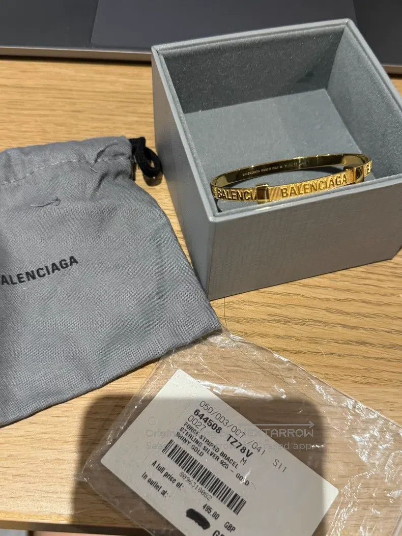 Balenciaga Balenciaga Golden Bracelet Size ONE SIZE - 4 Thumbnail